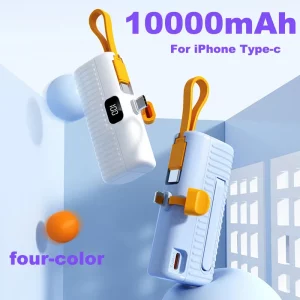10000mAh Mini Wireless Power Bank High Capacity Fast Charging Mobile Power Supply Emergency External Battery For iPhone Type-C