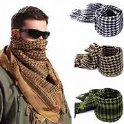 Arab Scarf Men Fashion Lightweight Hijab Scarf Spring Army Plaid Head Scarf