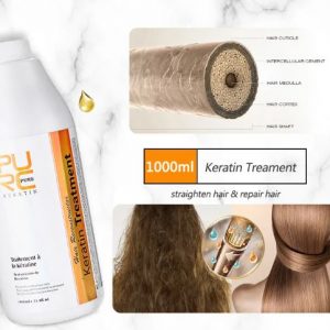 PURC 1000ml Keratin Hair Straightening Smoothing Treatment For Curly Frizzy Hair Care Brazilian Keratin Products Professional