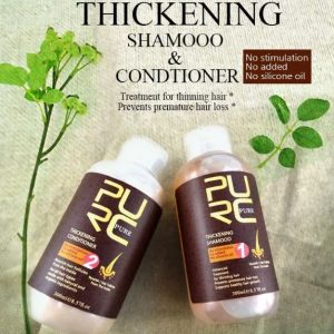 2 Pcs 300ml PURC Hair Thickening Shampoo Men Women Deep Scalp Follicle Treatment Anti-fall Hair Promotes Hair Growth Shampoo
