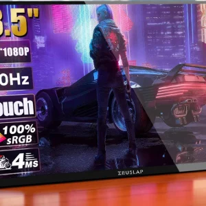ZEUSLAP 18.5" Touch Screen Portable Monitor 100Hz 100% sRGB With Screen Holder Stand For Laptop Phone Xbox PS4 PS5 Switch